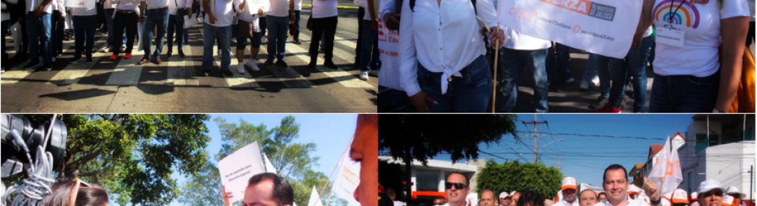 Maestros del SNTE en marcha